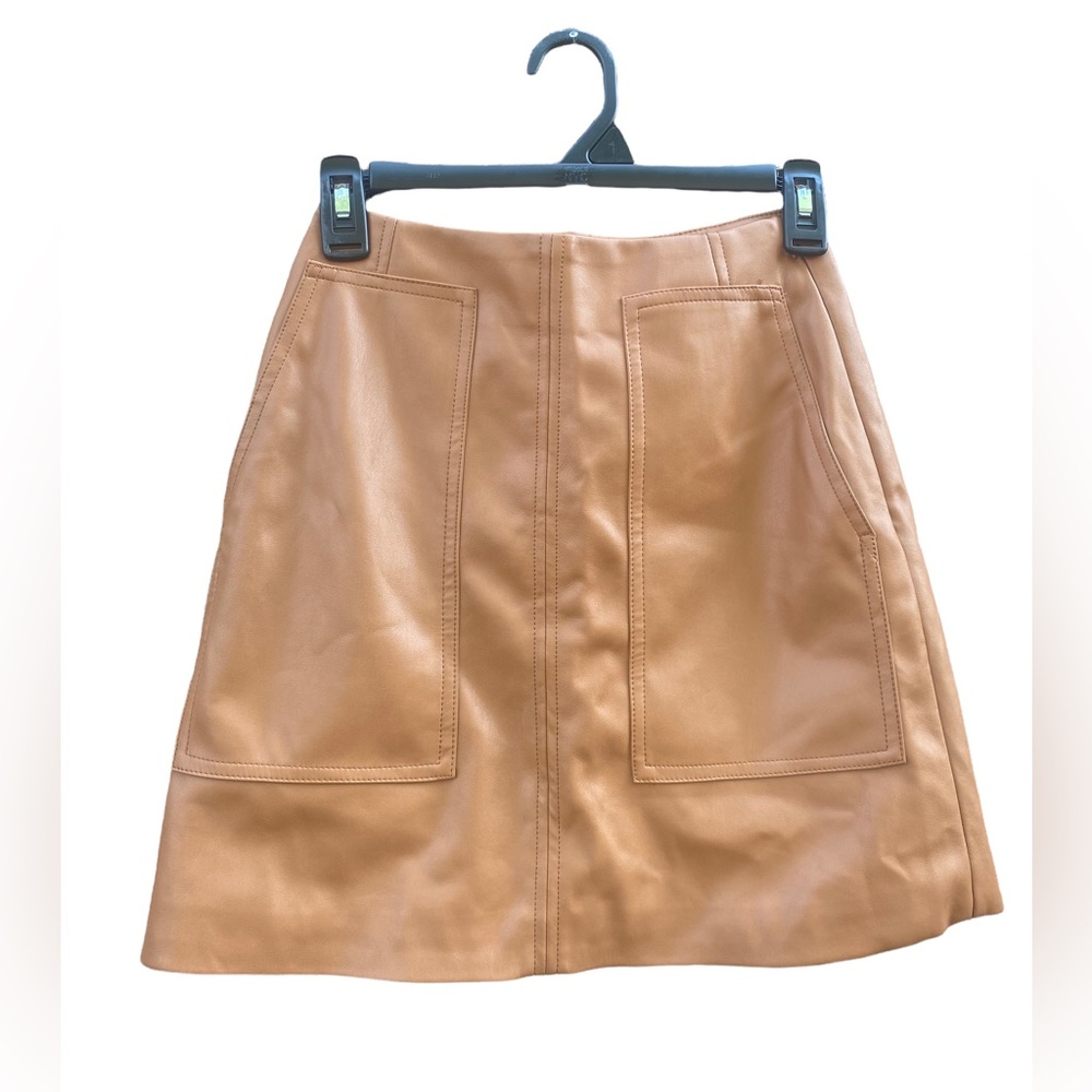 Brown Leather Skirt